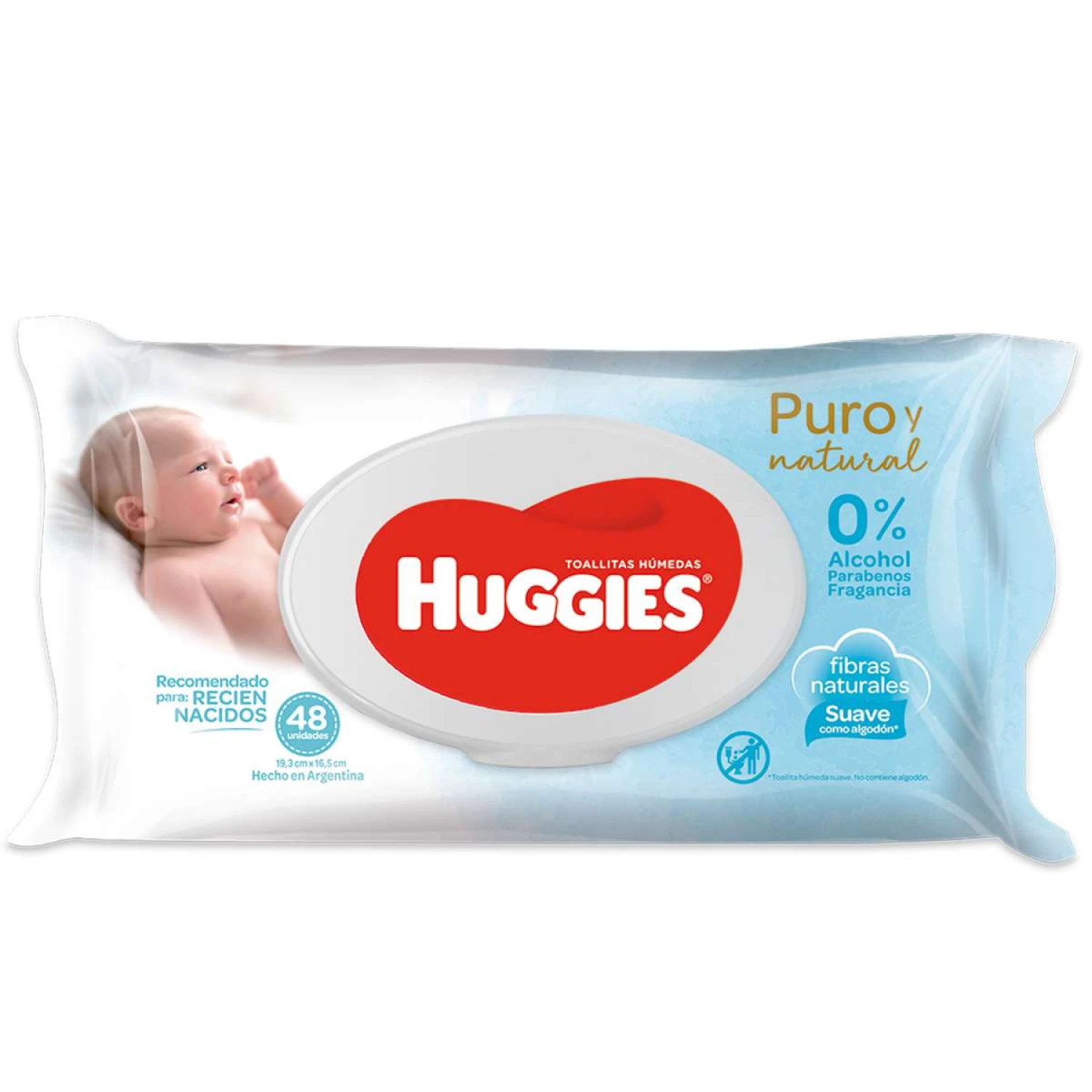 Toallita húmeda recién nacido 48 unidades Huggies