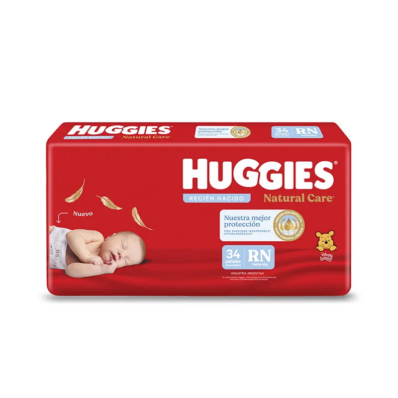 Pañales RN Huggies Supreme Care 34 unidades